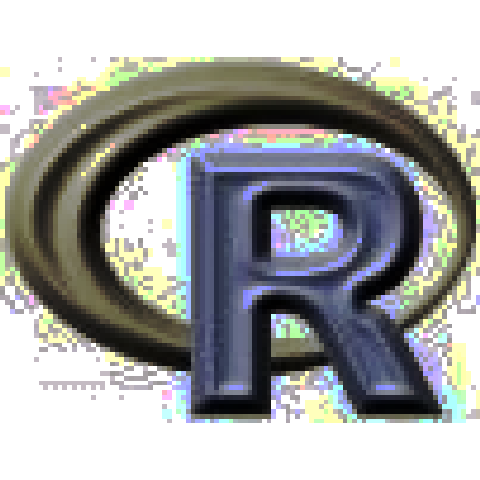 R Logo with a histogram equalised stretch